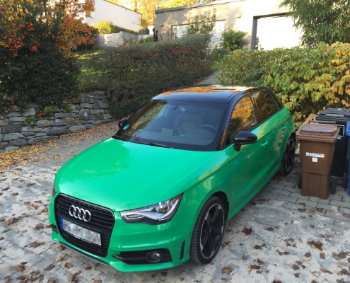Audi A1 grün carwarp