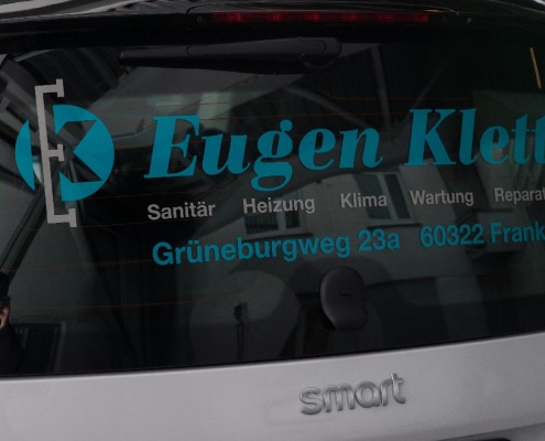 Autobeschriftung Eugen Kletti Sanitär Heizung