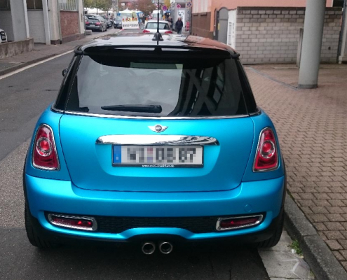 Autofolie Mini blau Carwrap